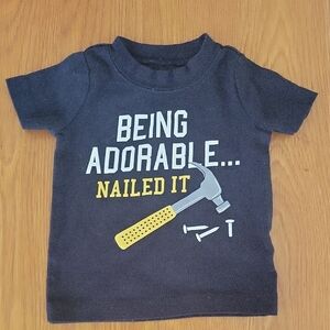 Kids Navy Blue Graphic T-Shirt